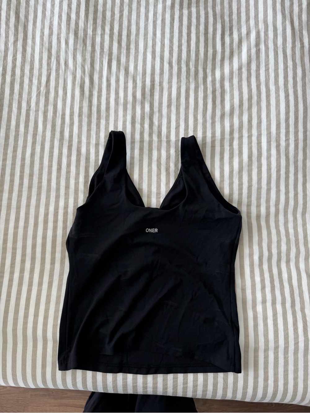Oner Active Black Tank Top - Scoop Neck Activewear